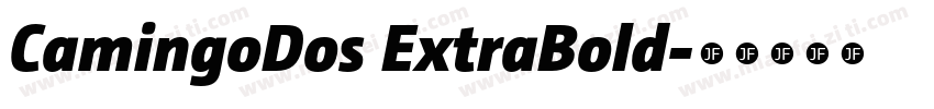 CamingoDos ExtraBold字体转换